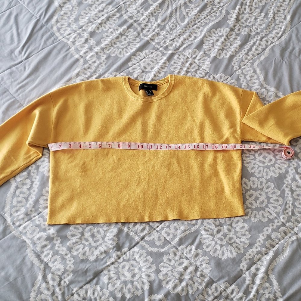 Cropped Sweater Mustard Yellow Size M - Picture 3 of 5